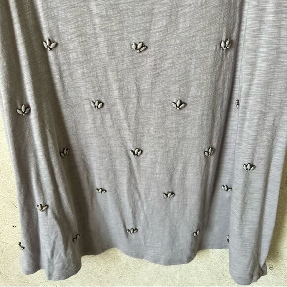 Cynthia Rowley Gray Jeweled Tank Top - Picture 3 of 8